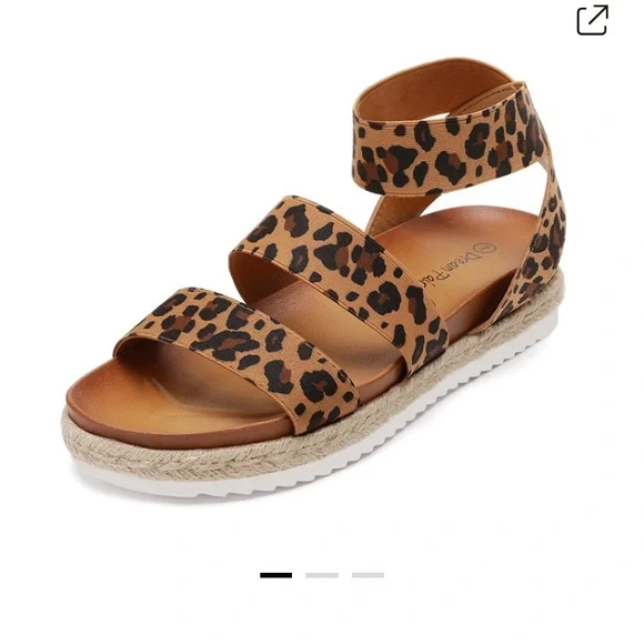 Dream Pairs Shoes Dream Pairs Leopard Print Elastic Platform